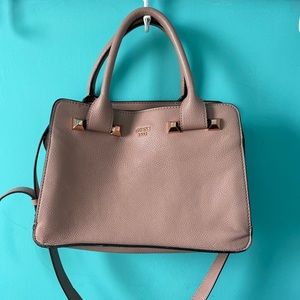 Guess Dusty Pink Structured Purse With Cross Body Strap